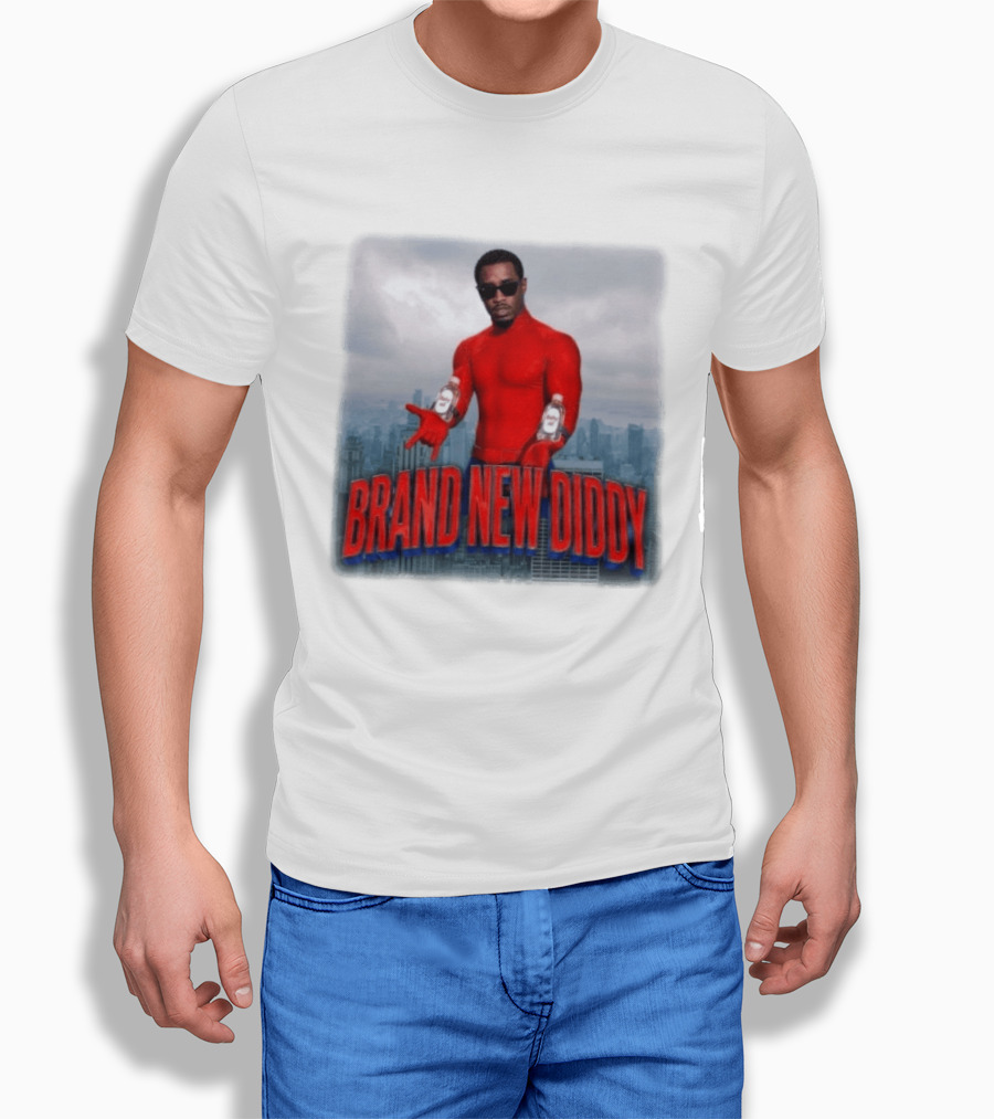 Brand New Diddy Red Outfit With Baby Oil Sean Combs City T-Shirt