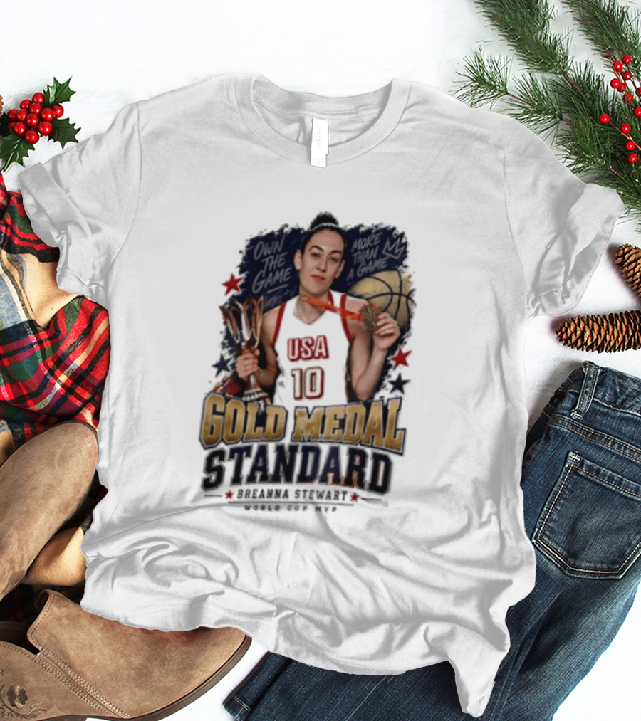 USA 10 Gold Medal Standard Breanna Stewart Basketball T-Shirt