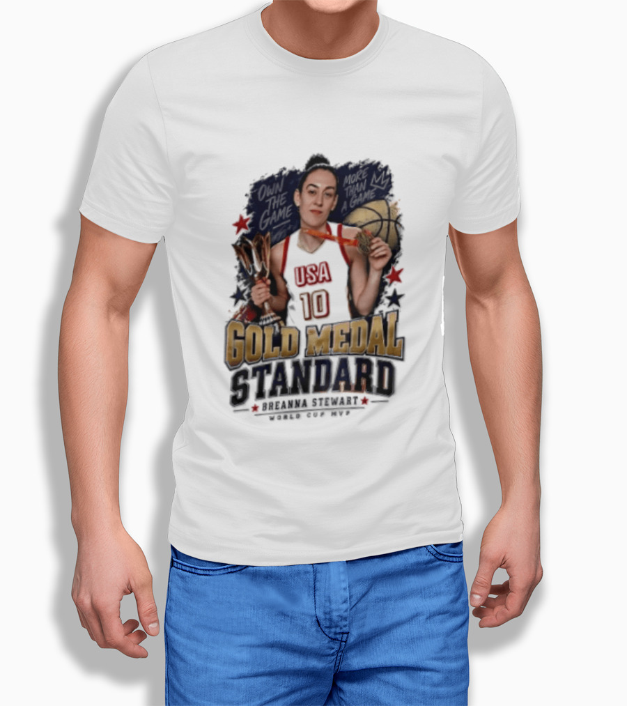 USA 10 Gold Medal Standard Breanna Stewart Basketball T-Shirt