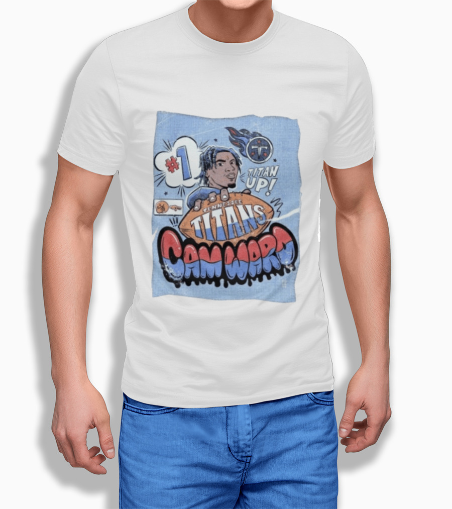 #1 Tennessee Titans Titan Up Cam Ward Comic T-Shirt