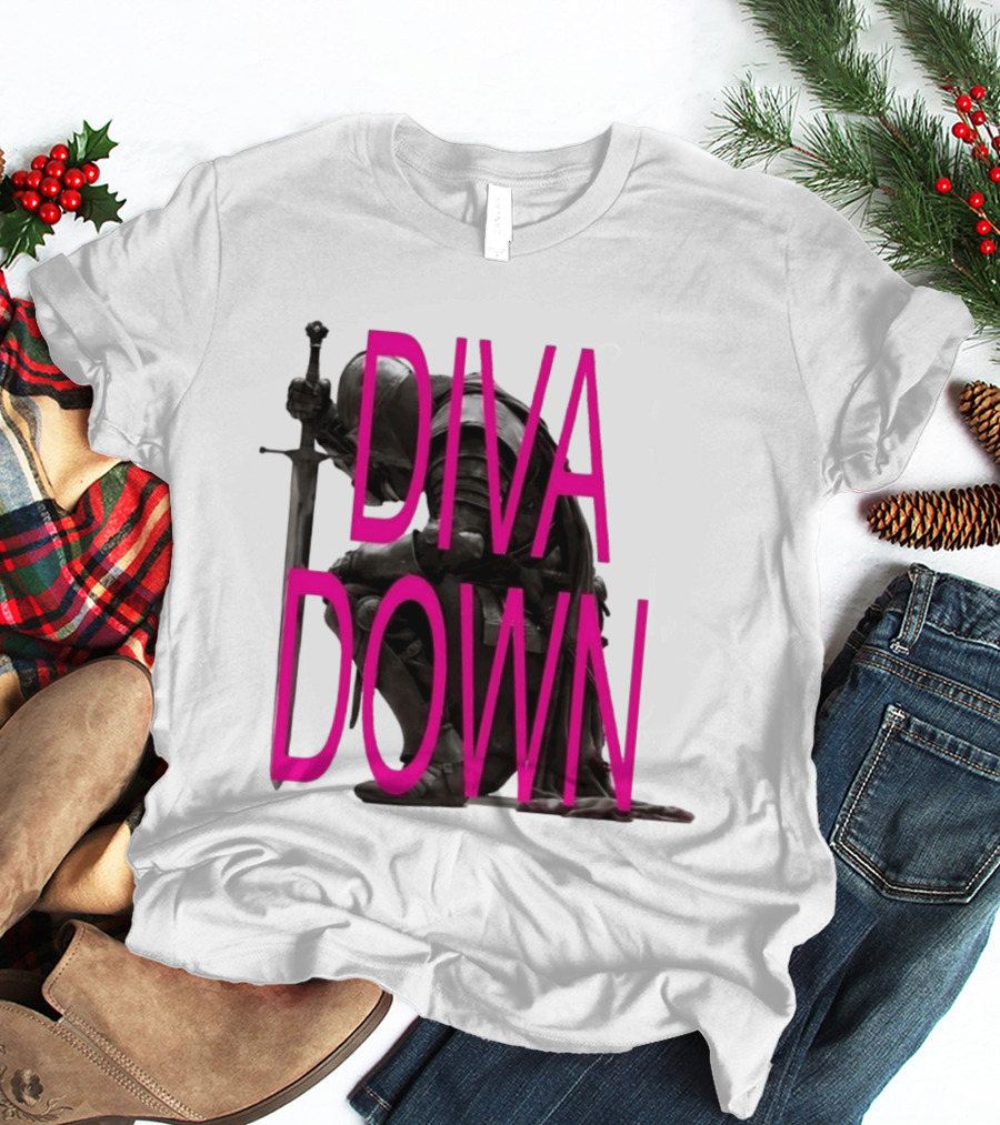 Diva Down Knight Sword Warrior Armor T-Shirt