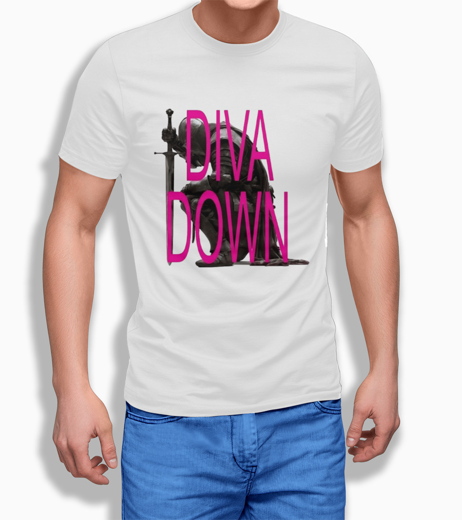 Diva Down Knight Sword Warrior Armor T-Shirt