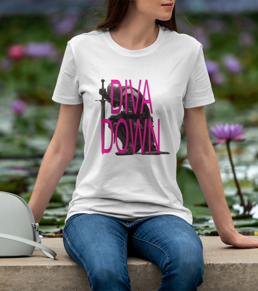 Diva Down Knight Sword Warrior Armor T-Shirt