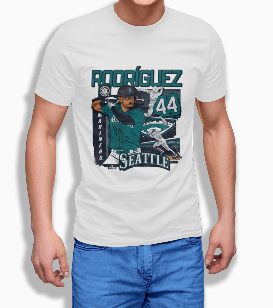 Rodríguez 44 Seattle Mariners Baseball Player T-Shirt