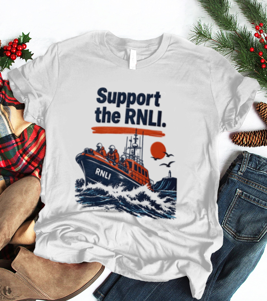 Support The RNLI Lifeboat Crew Royal National Lifeboat Institution T-Shirt