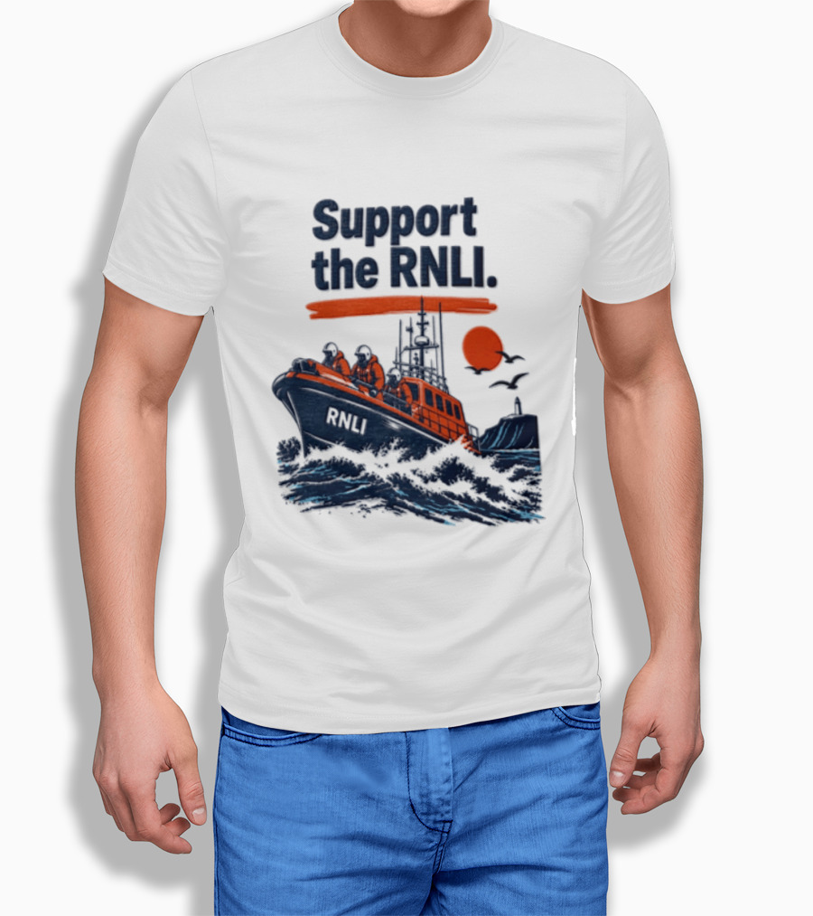 Support The RNLI Lifeboat Crew Royal National Lifeboat Institution T-Shirt