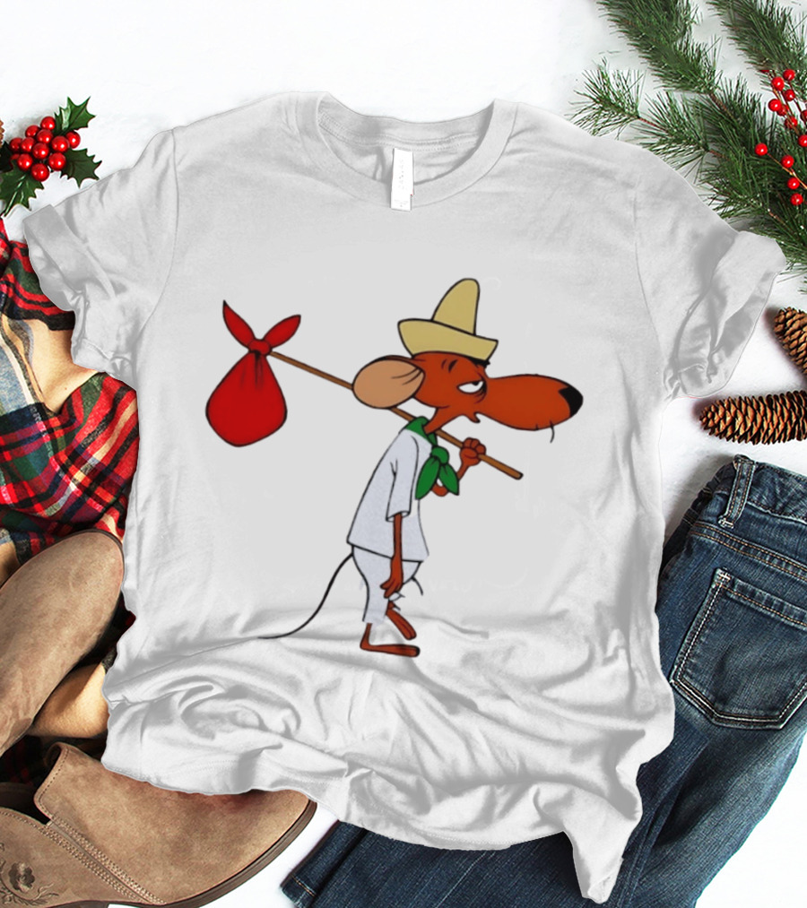 Speedy Gonzales Iconic Cartoon Character With Bindlestick T-Shirt