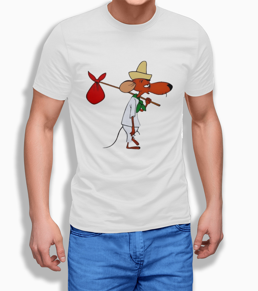 Speedy Gonzales Iconic Cartoon Character With Bindlestick T-Shirt