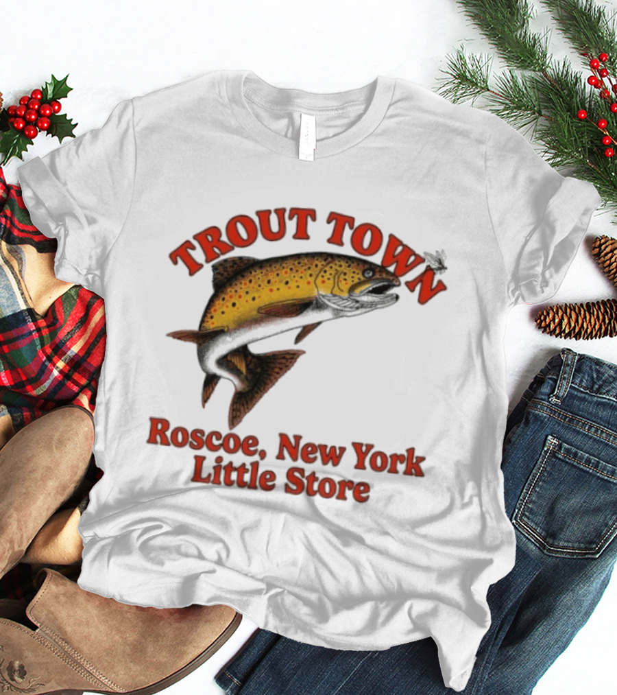 Trout Town Roscoe New York Little Store Fish T-Shirt