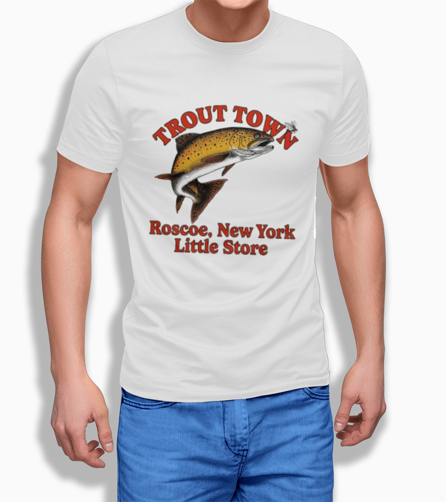 Trout Town Roscoe New York Little Store Fish T-Shirt