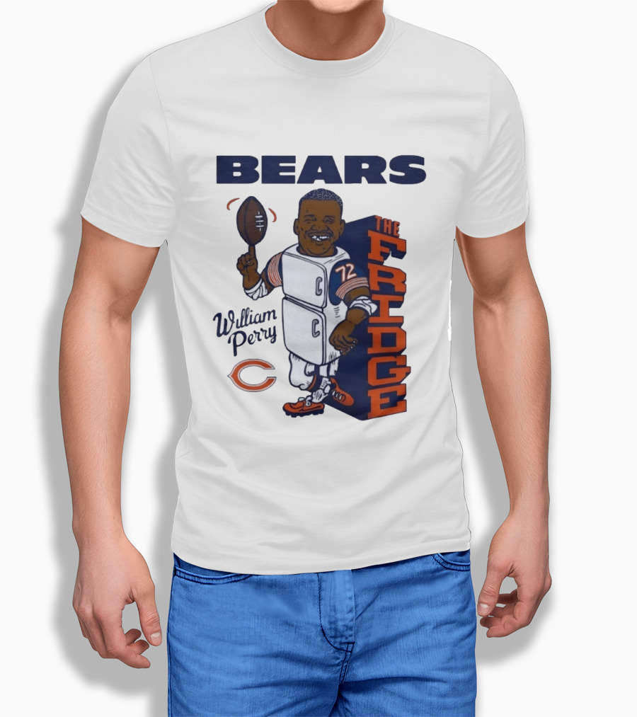 Chicago Bears William Perry The Fridge 72 Football T-Shirt