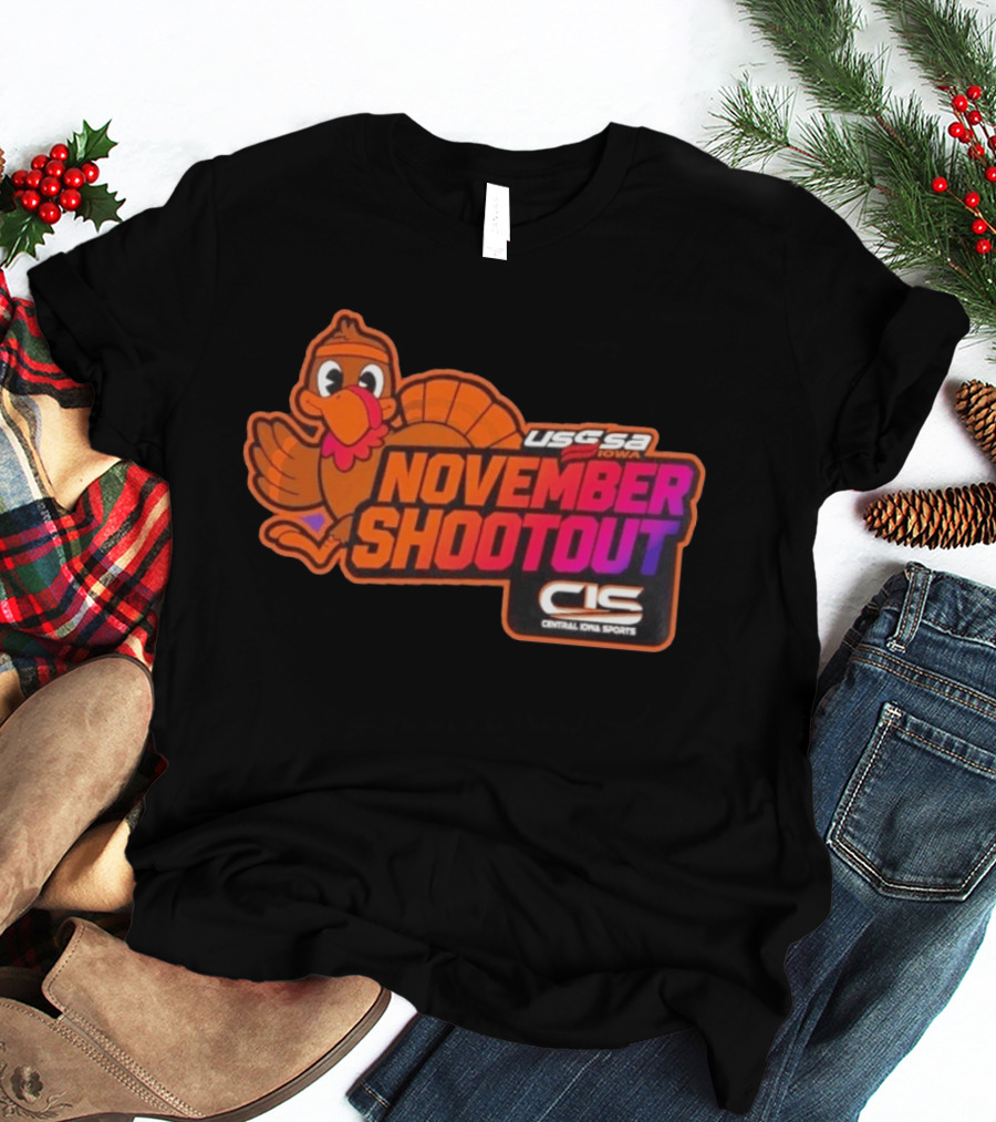 USSSA Iowa November Shootout CIS Central Iowa Sports Turkey 2026 T-Shirt
