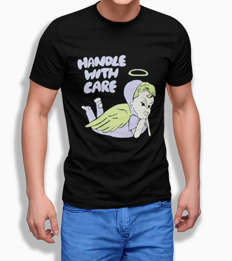 Handle With Care Angel Pastel Halo Wings T-Shirt