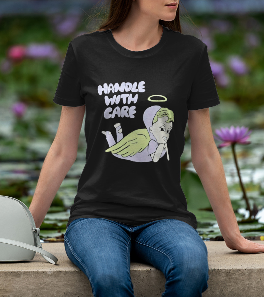 Handle With Care Angel Pastel Halo Wings T-Shirt
