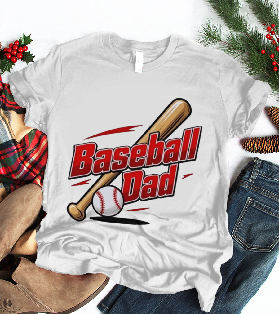 Baseball Dad Bat And Ball Sports T-Shirt