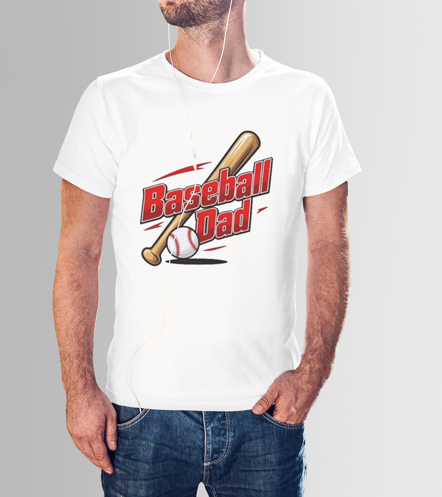 Baseball Dad Bat And Ball Sports T-Shirt