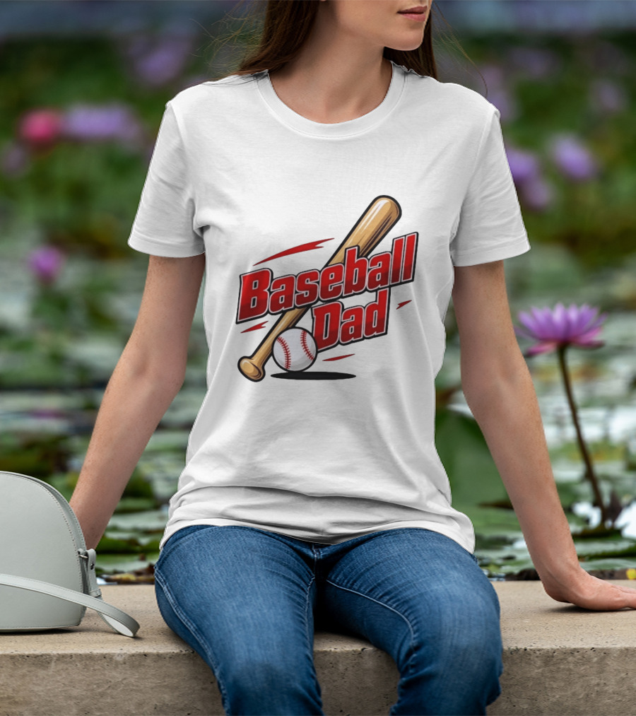 Baseball Dad Bat And Ball Sports T-Shirt