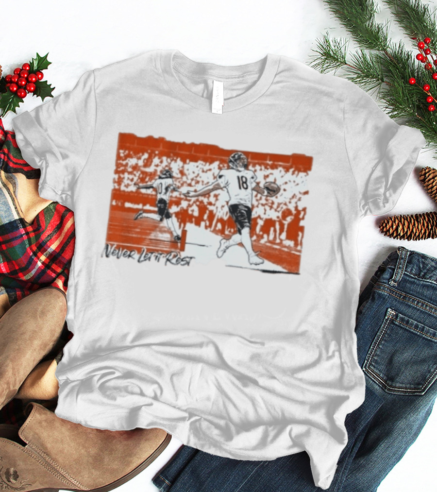 Caleb Williams Luther Burden III Never Let It Rest Chicago Bears Football T-Shirt