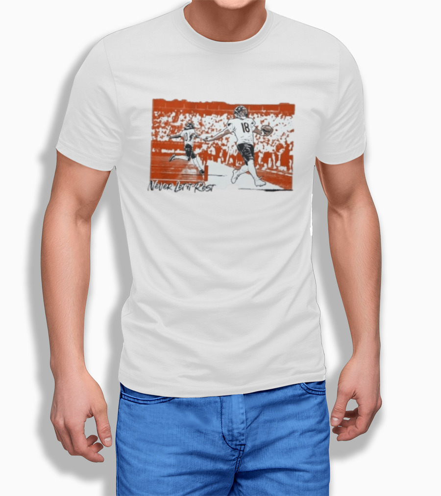 Caleb Williams Luther Burden III Never Let It Rest Chicago Bears Football T-Shirt