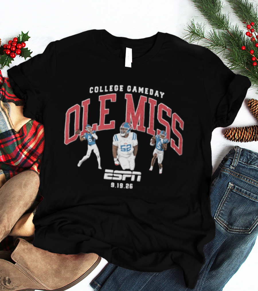 College Gameday Ole Miss Rebels ESPN 9.19.26 T-Shirt