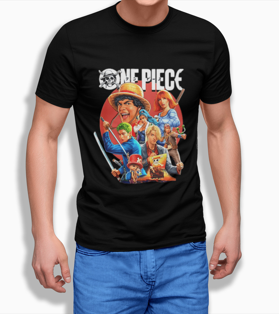 One Piece Anime 2026 Characters With Straw Hat Pirates Crew T-Shirt
