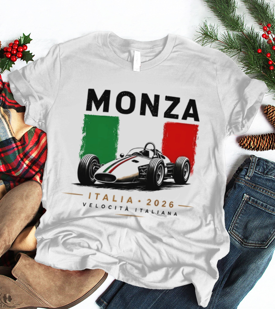 Monza Italia 2026 Velocita Italiana Formula 1 Racing Italian Flag T-Shirt