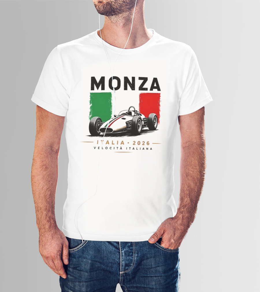 Monza Italia 2026 Velocita Italiana Formula 1 Racing Italian Flag T-Shirt