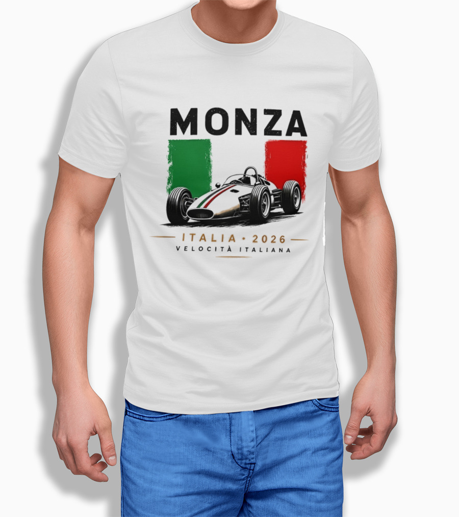 Monza Italia 2026 Velocita Italiana Formula 1 Racing Italian Flag T-Shirt