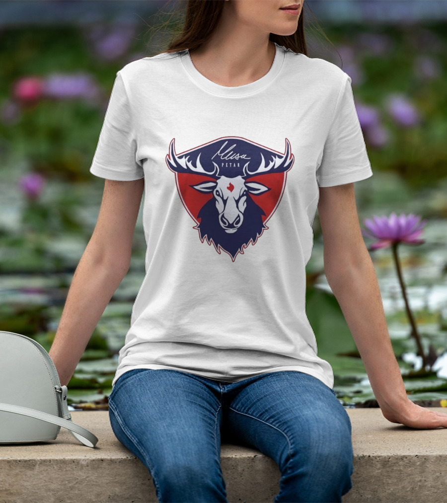 Musa Petar Moose Shield Animal Crest T-Shirt