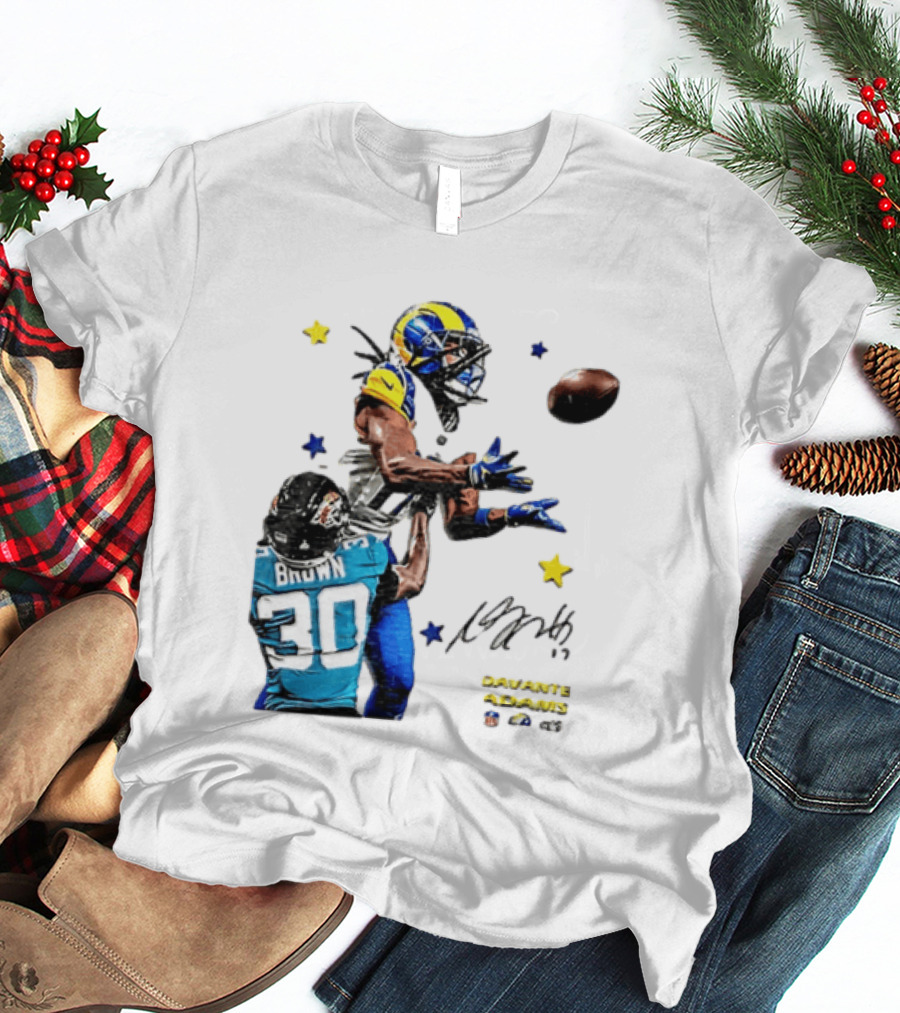 Davante Adams Las Vegas Raiders Brown Football Catch Duel T-Shirt