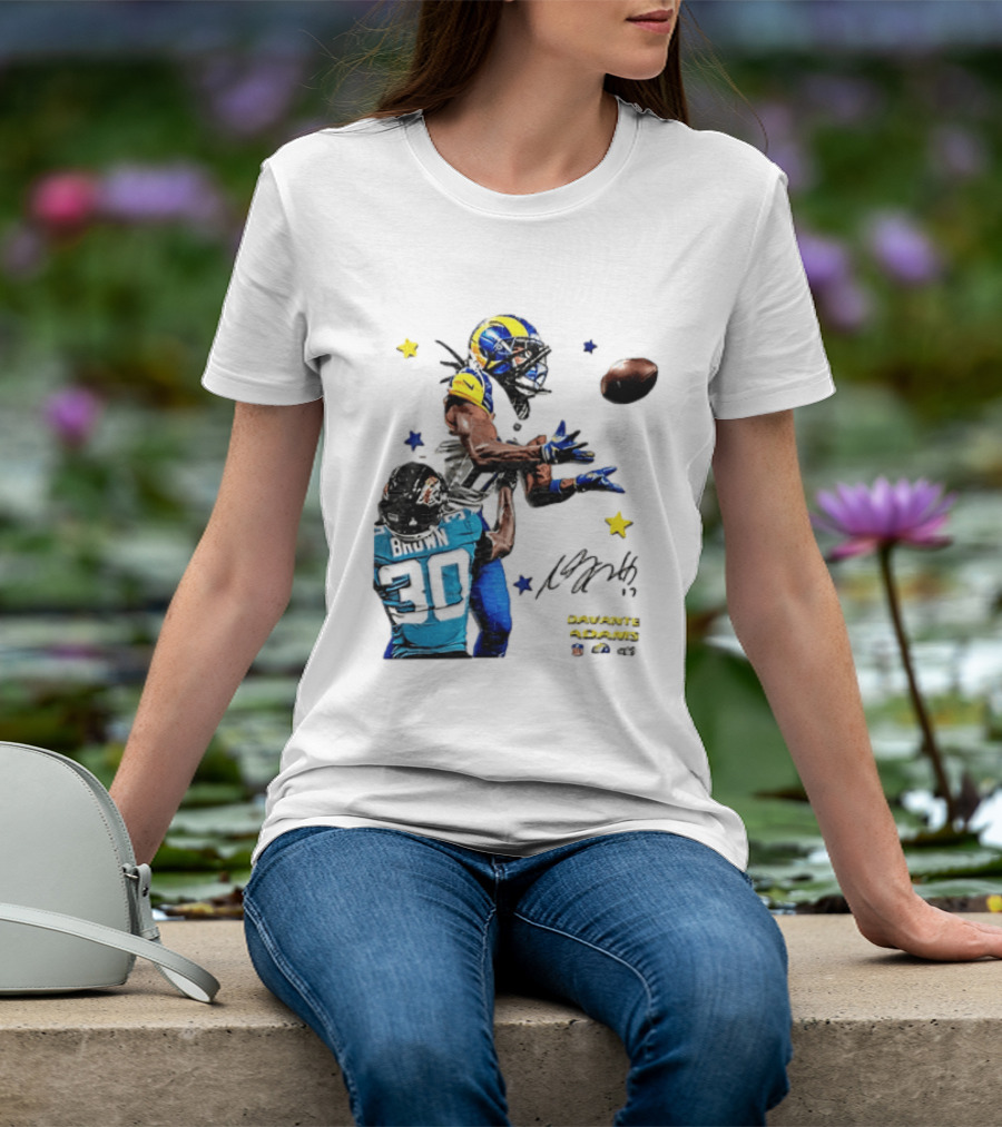 Davante Adams Las Vegas Raiders Brown Football Catch Duel T-Shirt