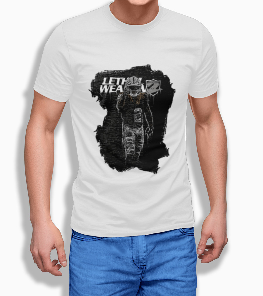 Las Vegas Raiders Davante Adams Lethal Weapon 17 Silver And Black Football T-Shirt