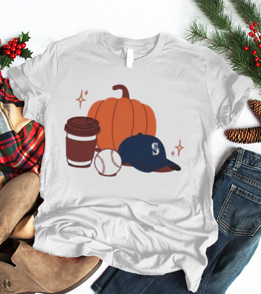 Seattle Mariners Pumpkinpalooza 2026 Coffee Baseball Cap Pumpkin T-Shirt