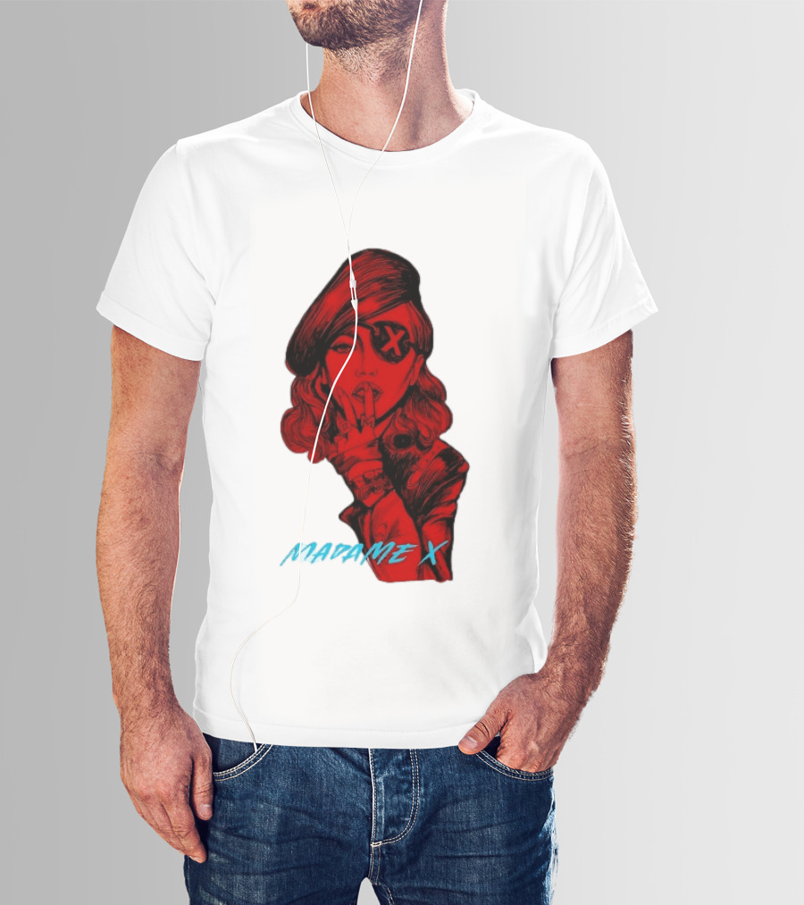Madonna Madame X Beret Eye Patch Pop Music T-Shirt