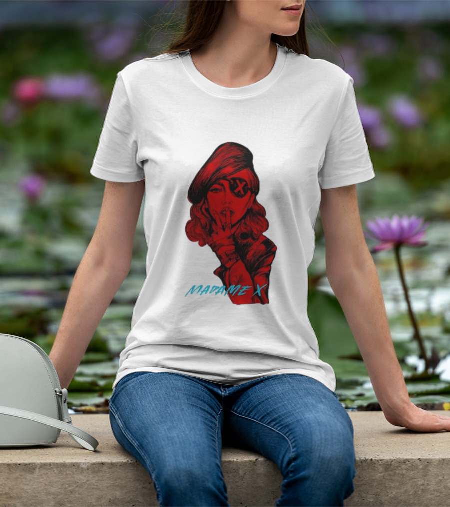 Madonna Madame X Beret Eye Patch Pop Music T-Shirt