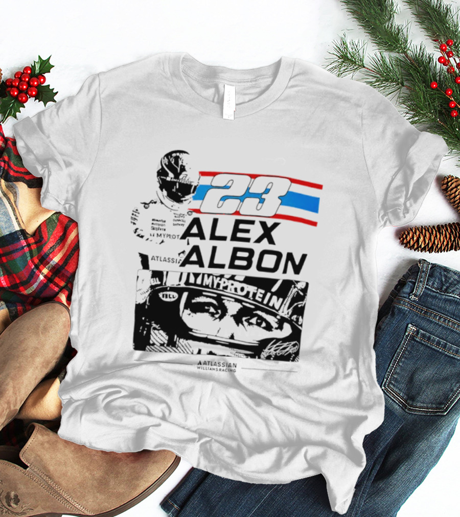 Alex Albon 23 Williams Racing Atlassian Myprotein T-Shirt