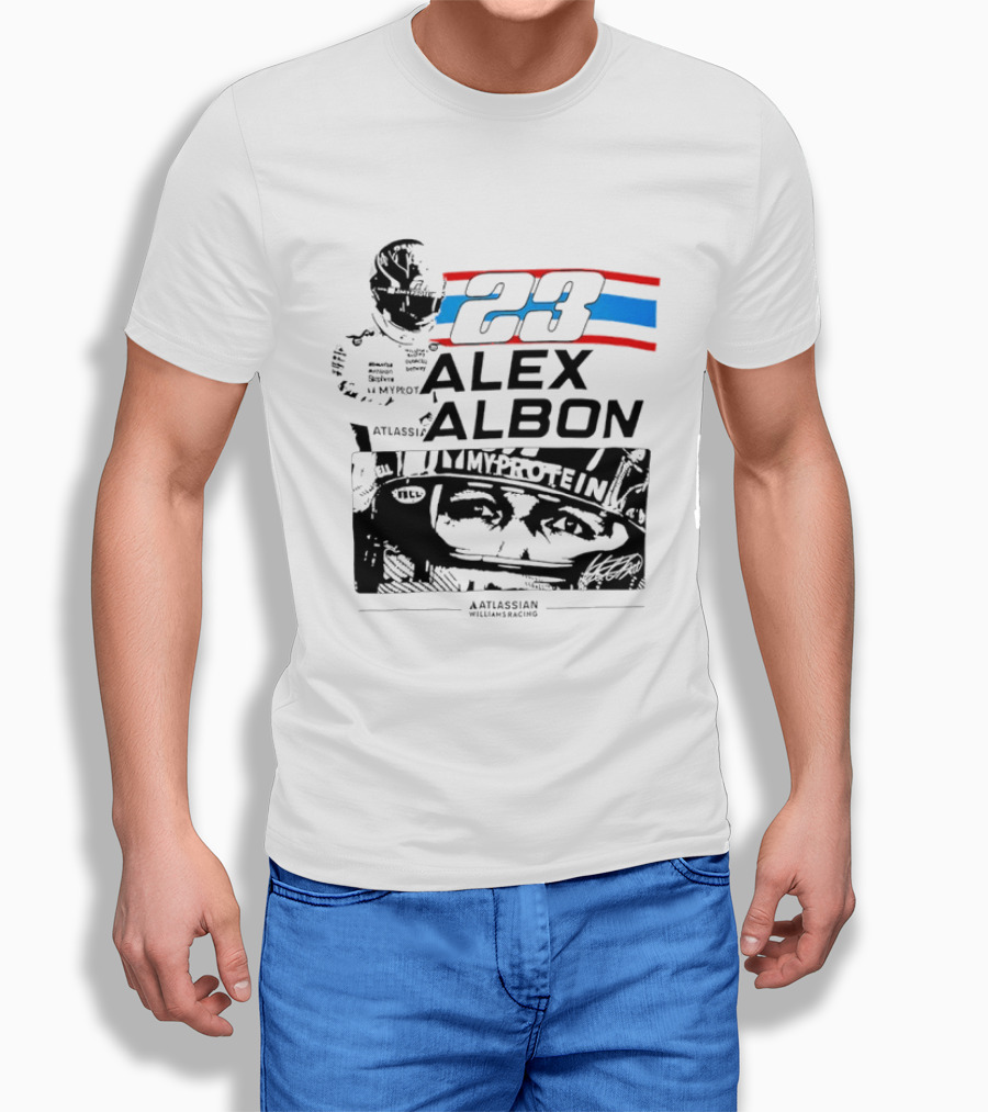 Alex Albon 23 Williams Racing Atlassian Myprotein T-Shirt