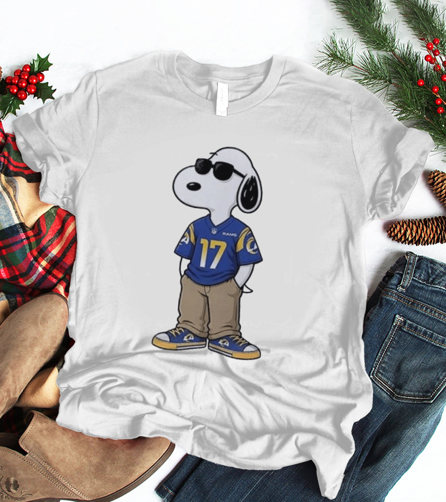 Los Angeles Rams Peanuts Snoopy Cool Style Collaboration Start Of The Season T-Shirt