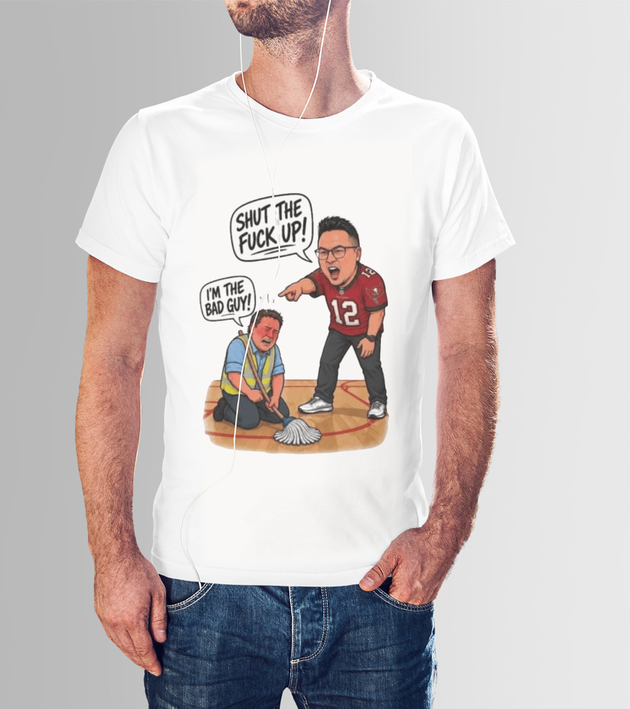 Rico Bosco Shut The Fuck Up I'm The Bad Guy 12 Red Jersey T-Shirt