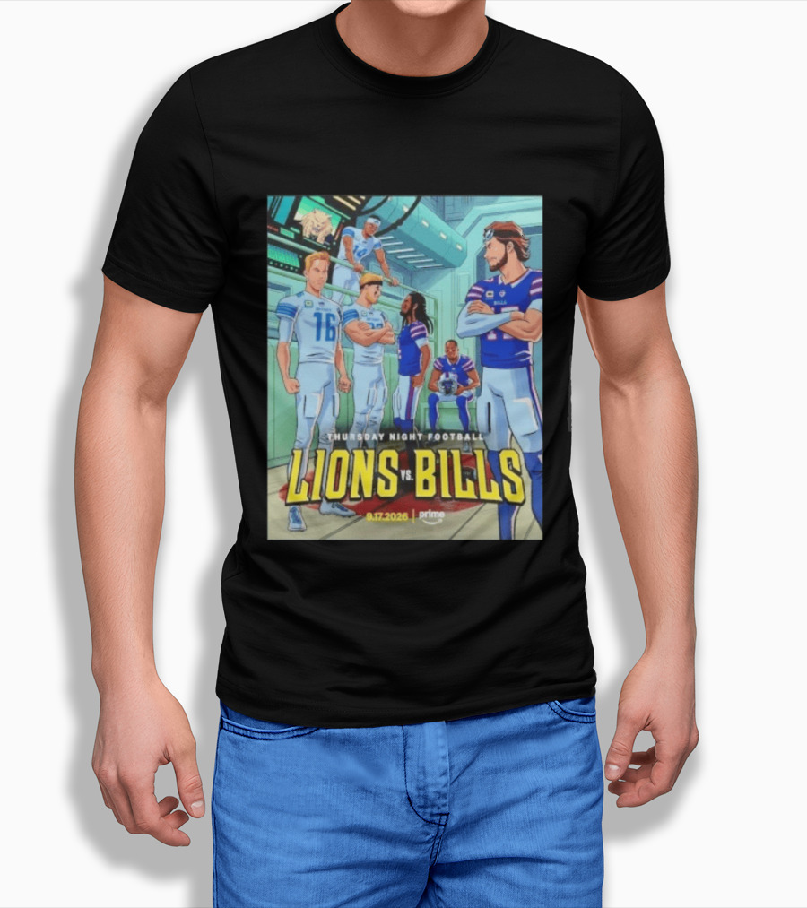 Thursday Night Football Lions Vs Bills 9.17.2026 Prime T-Shirt