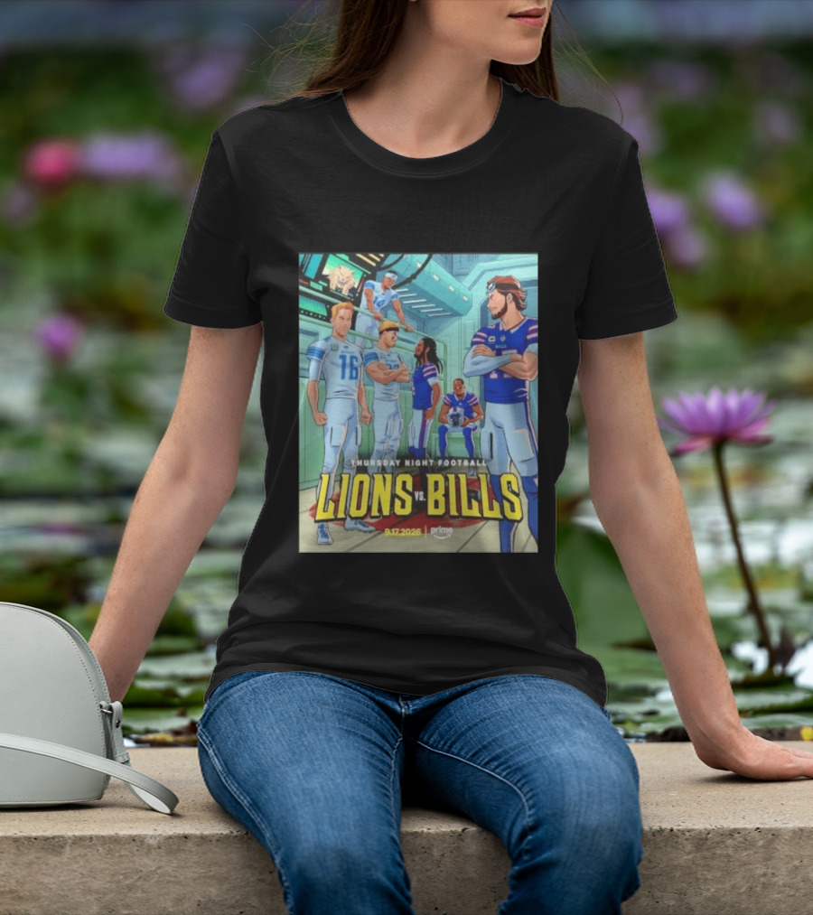 Thursday Night Football Lions Vs Bills 9.17.2026 Prime T-Shirt