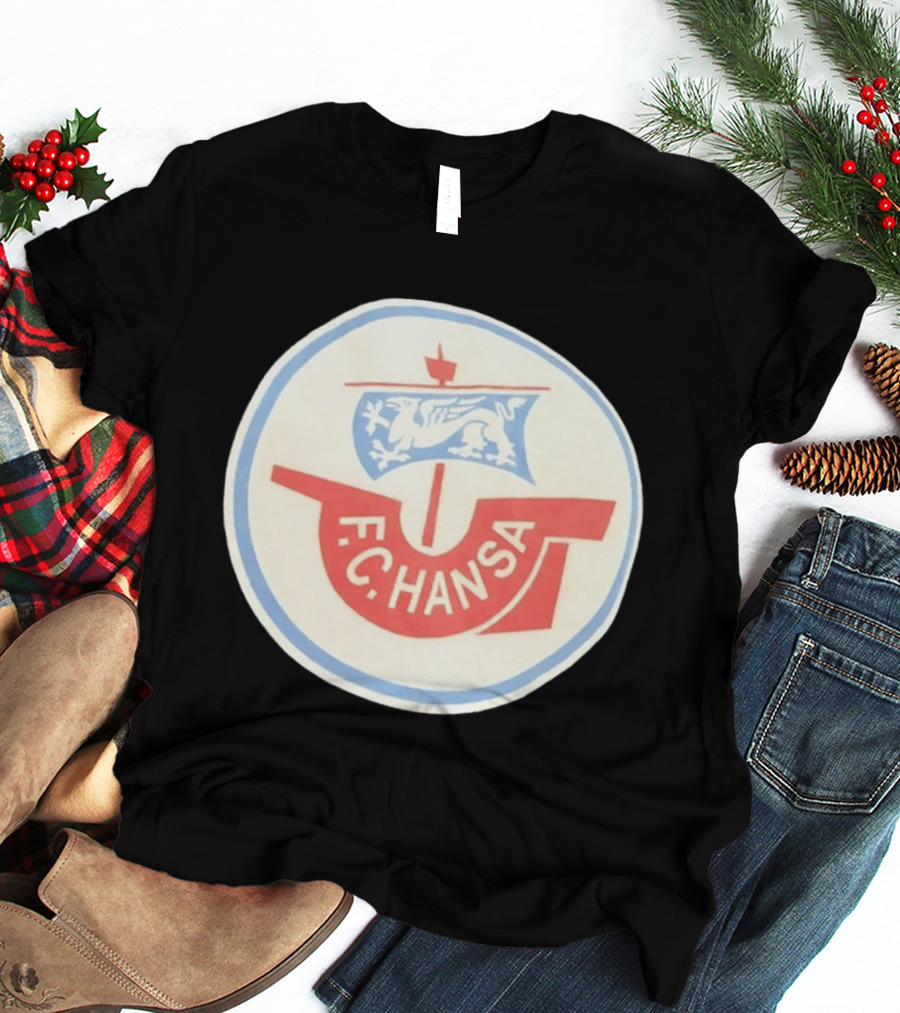 FC Hansa Rostock German Football Crest With Griffin T-Shirt