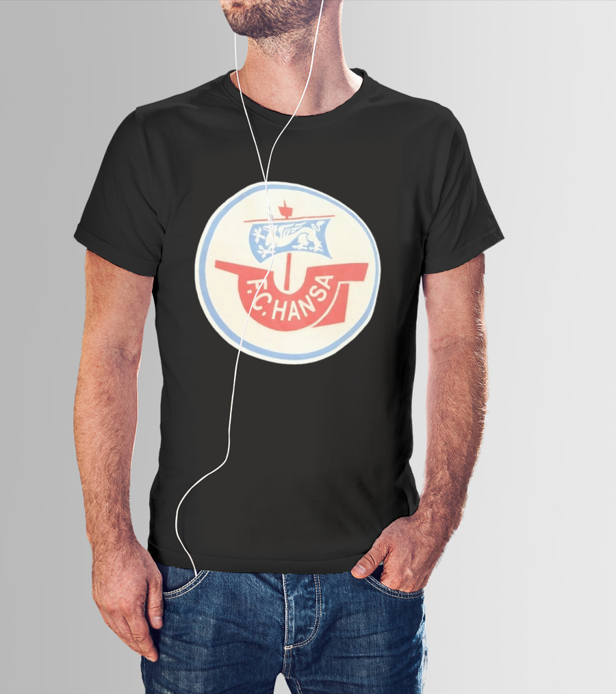 FC Hansa Rostock German Football Crest With Griffin T-Shirt
