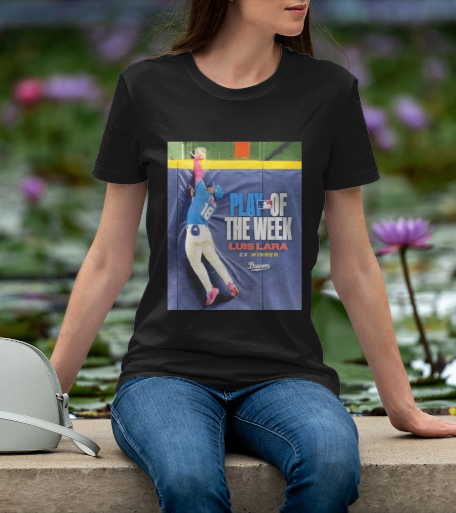 Luis Lara Play Of The Week 2x Winner Milwaukee Brewers T-Shirt