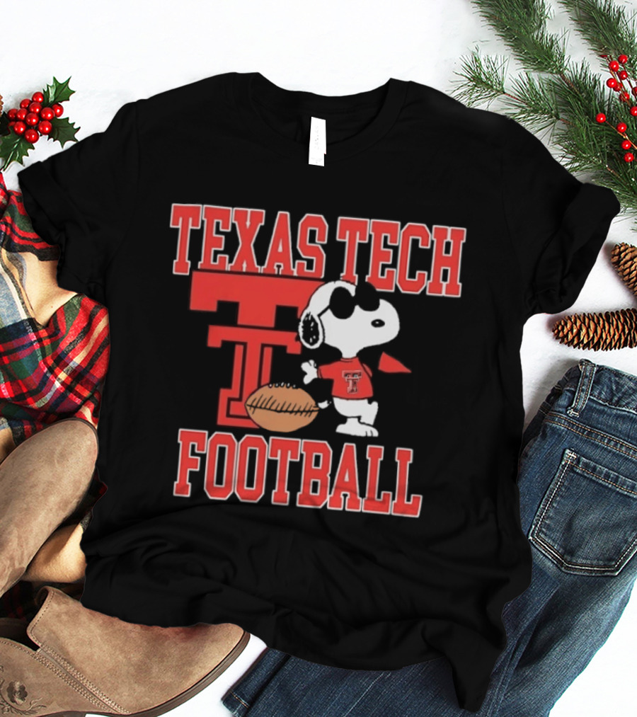 Texas Tech Football Snoopy Peanuts NCAA T-Shirt