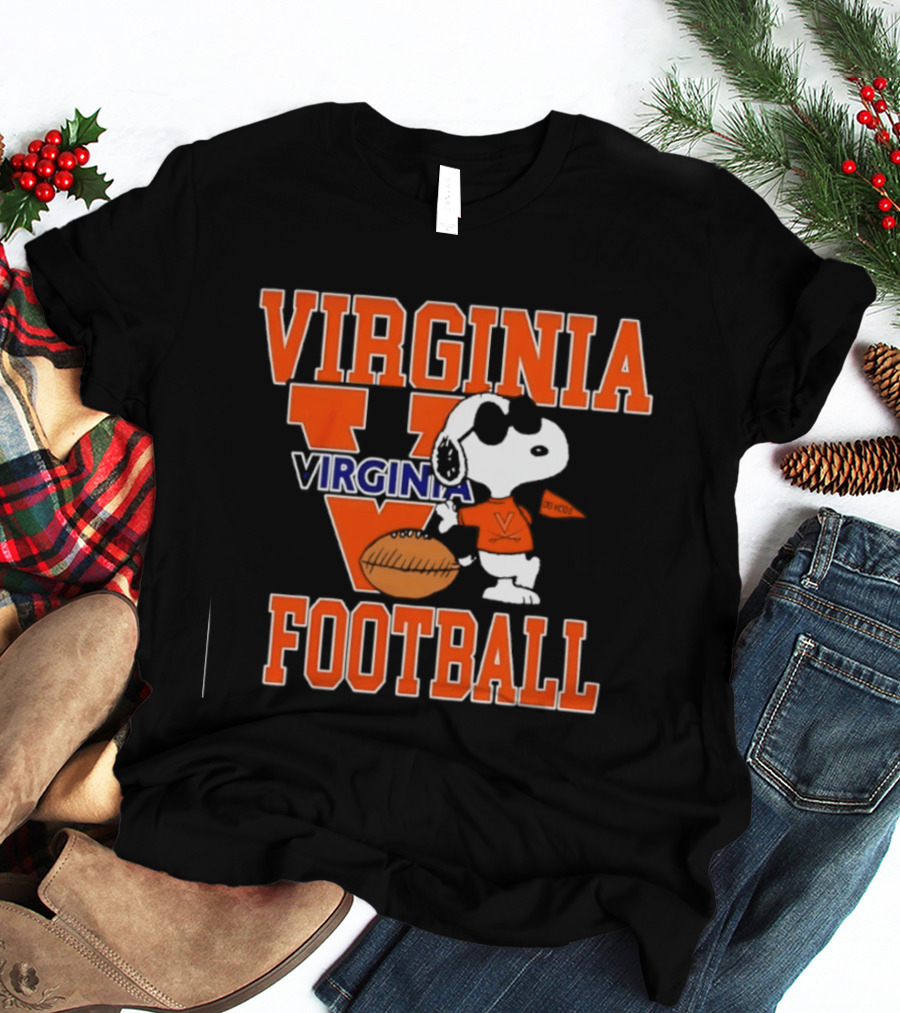 Virginia Cavaliers Football Snoopy Go Hoos T-Shirt