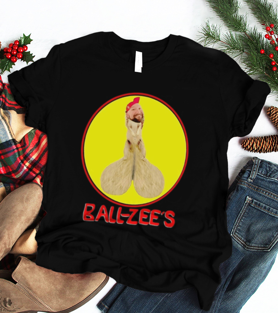 Ball Zee's Squirrel Meme Circle Red Cap T-Shirt
