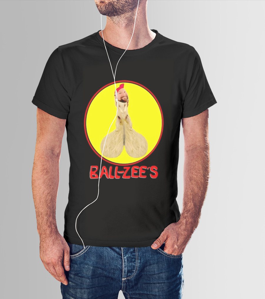Ball Zee's Squirrel Meme Circle Red Cap T-Shirt
