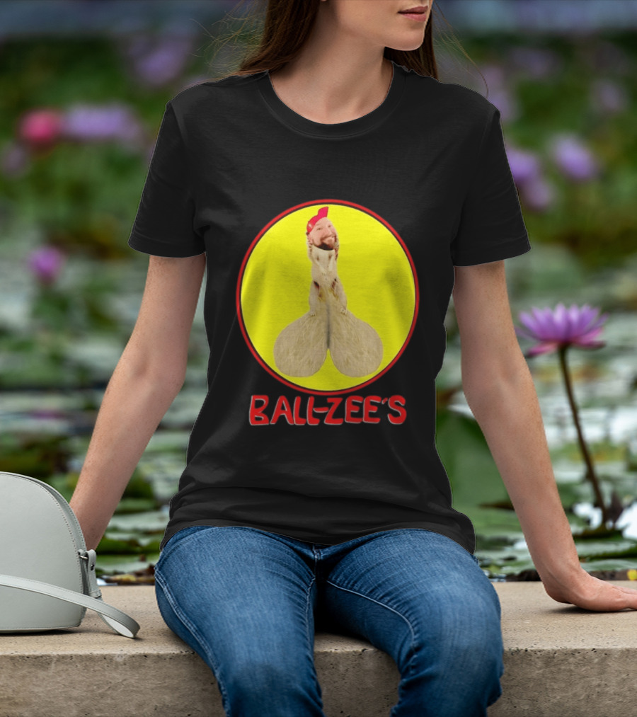 Ball Zee's Squirrel Meme Circle Red Cap T-Shirt