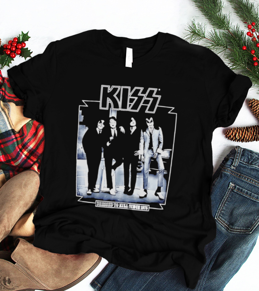 Kiss Dressed To Kill Since 1975 Rock Music Band T-Shirt